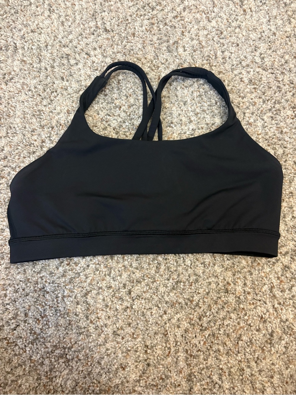 Lululemon black energy bra size 10